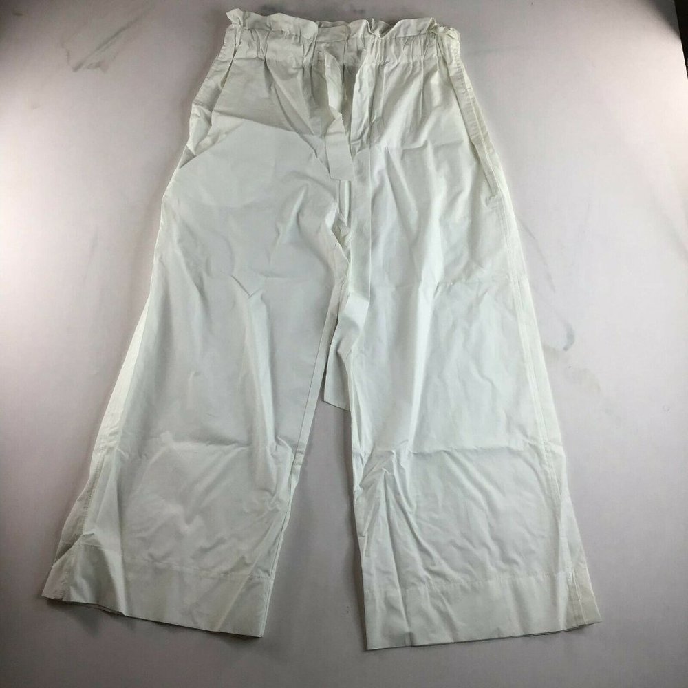 Pinko Women's White Trouser Pant Drawstring Casual Size 10
